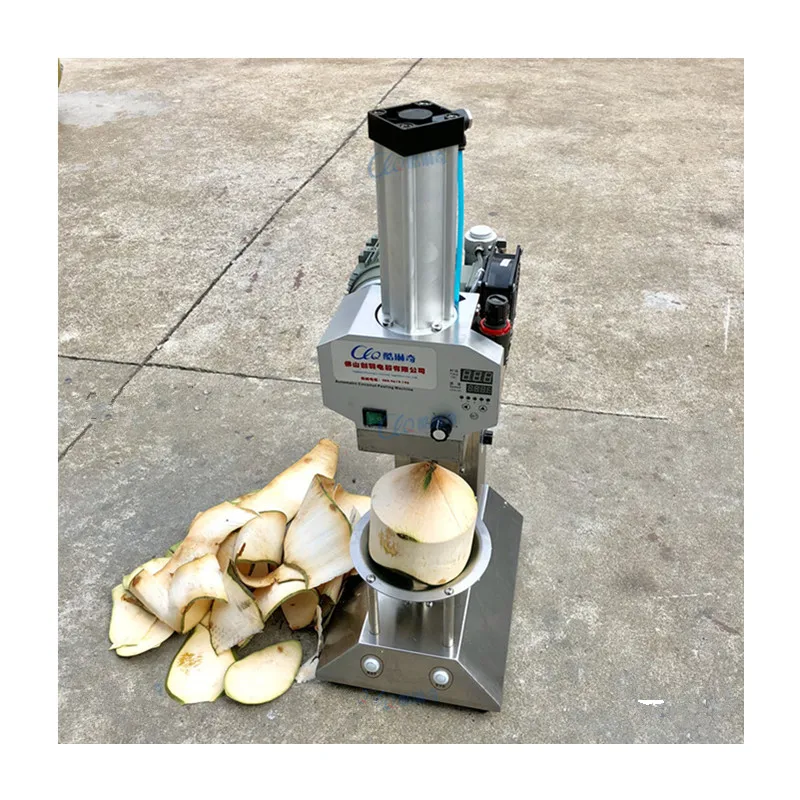 Automatic Coconut Peeler Trimming Machine Coconut Dehusker Dehusking Peeling Cutting de-shelling machine