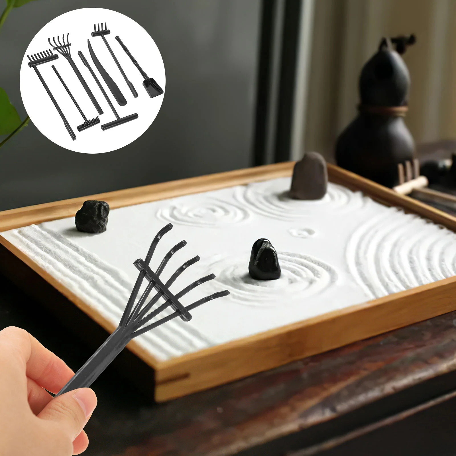 Sand Rake Zen Garden Tool Sandbox Table Accessories Meditation Supplies Mini Toy