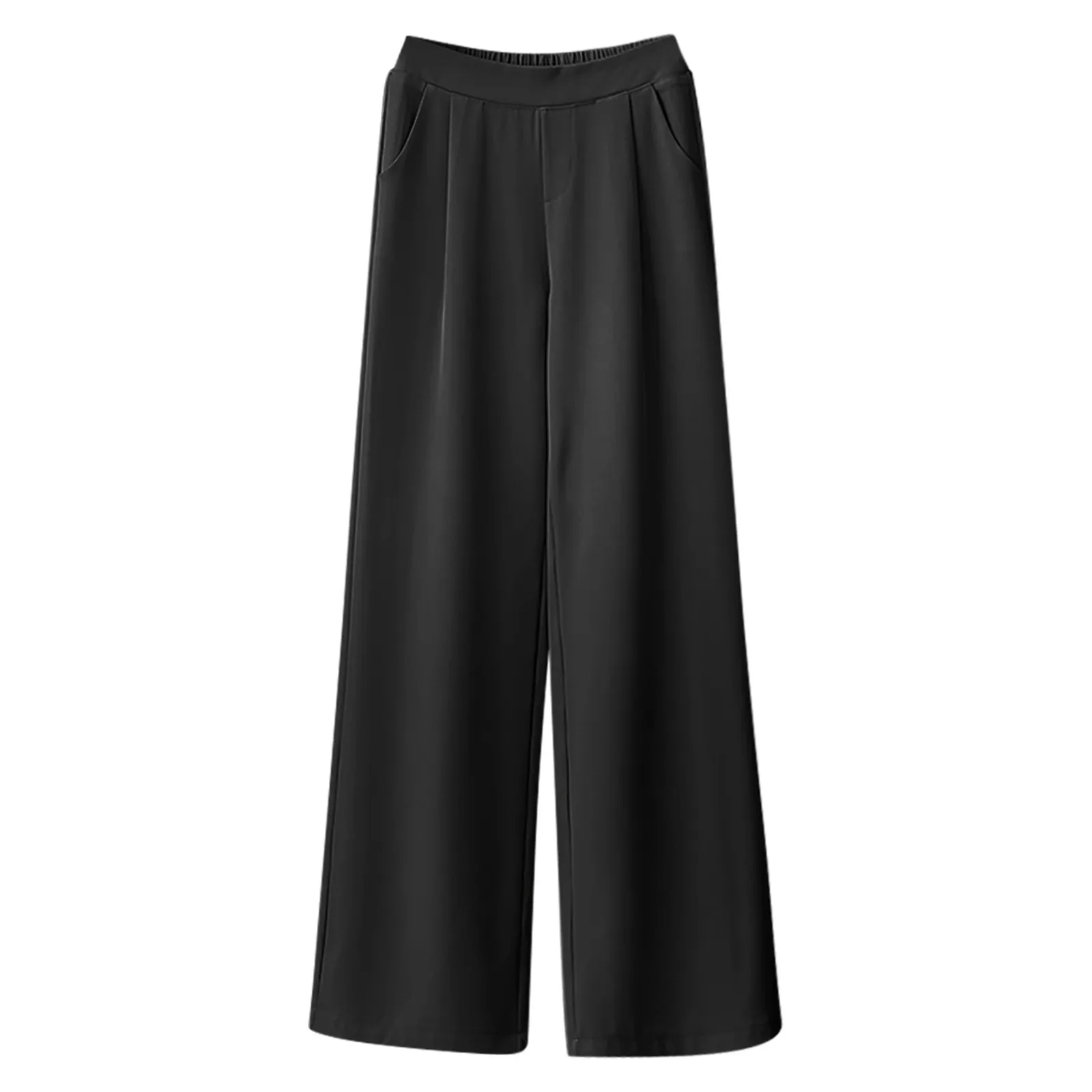 Pantaloni da donna semplici solidi coreani a vita alta 2024 primavera estate pantaloni All-match per le donne nuovi pantaloni lunghi di Design di nicchia