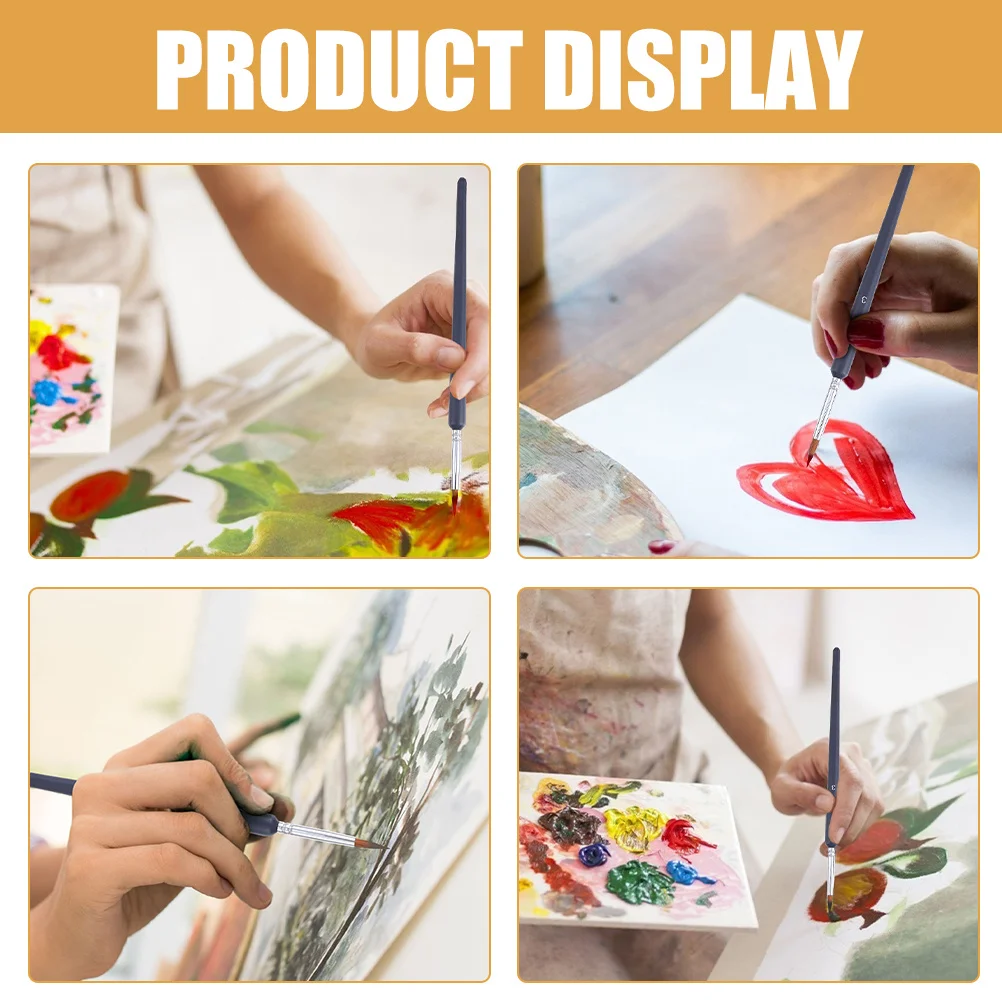 

10Pcs Oil Painting Brush Set Fine Detail Paint Brushes Line Drawing Pens Multipurpose Liner Pen Brush for Acrylic Watercolor