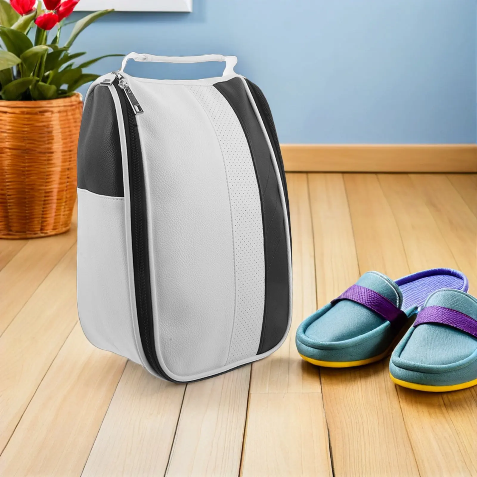 Golf Shoe Bag Waterproof Breathable Travel Carrier for Cleats Spikes Athletic Shoes Outdoor Sports