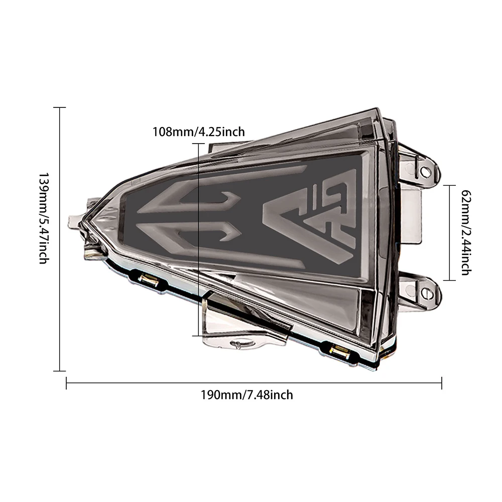 Luci posteriori a LED posteriori per moto Luce di arresto del freno Indicatore di direzione Luce integrata per Yamaha YZF R15 2014 2015 2016