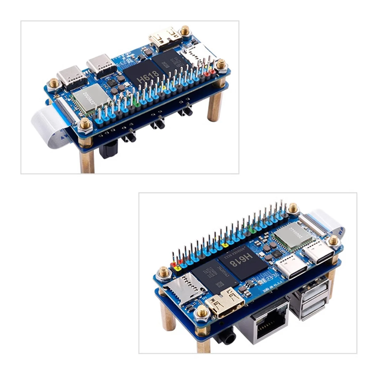 For Orange Pi Zero 2 W Expansion Board+Case 100M Network Port+USB 2.0+Analog Audio and Video Interface