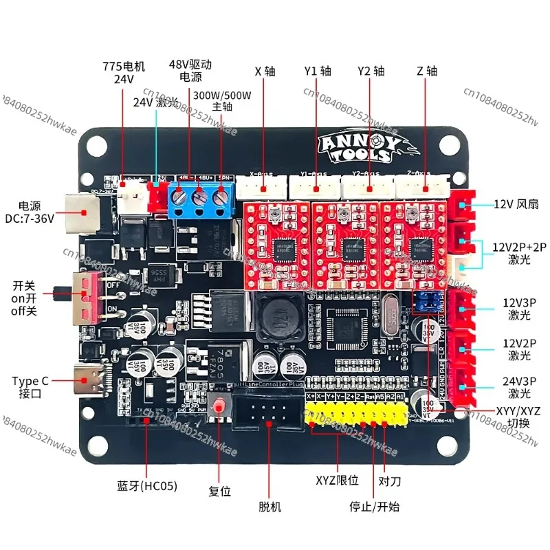 CNC3018 Numerical Control Engraving Machine 2-axis Laser Engraving Machine 3-axis 32-bit GRBL Control Board Can Be Offline