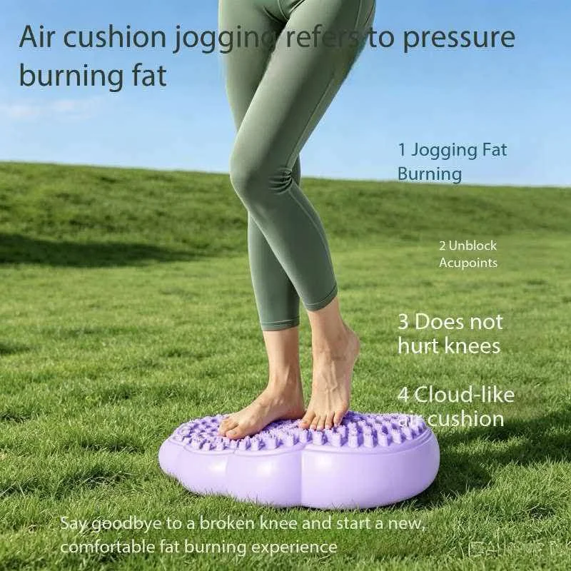 Multi functional inflatable magnet foot massage pad for home jogging, yoga warm-up, PVC full muscle foot massage