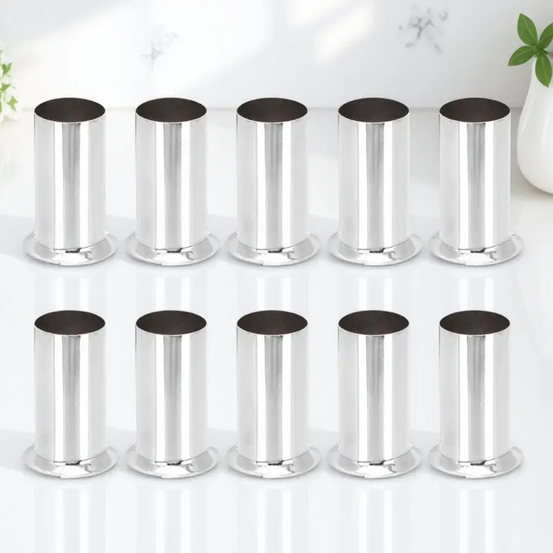 

10Pcs Crystal Chandelier Lamp Holder Sleeve Iron Flanging Base Cover for European Retro Chandelier Lighting Accessories