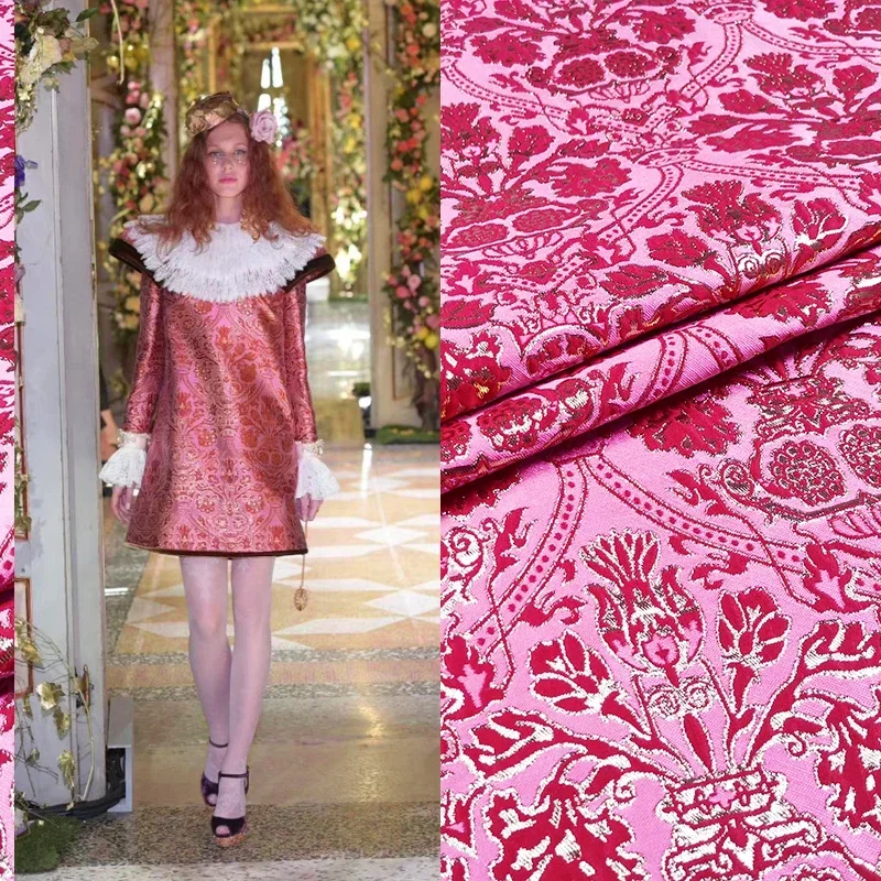 

Окрашенная в пряжу жаккардовая парча, дворцовый плащ в европейском стиле, куртка, платье, модельер для шитья своими руками, ткань