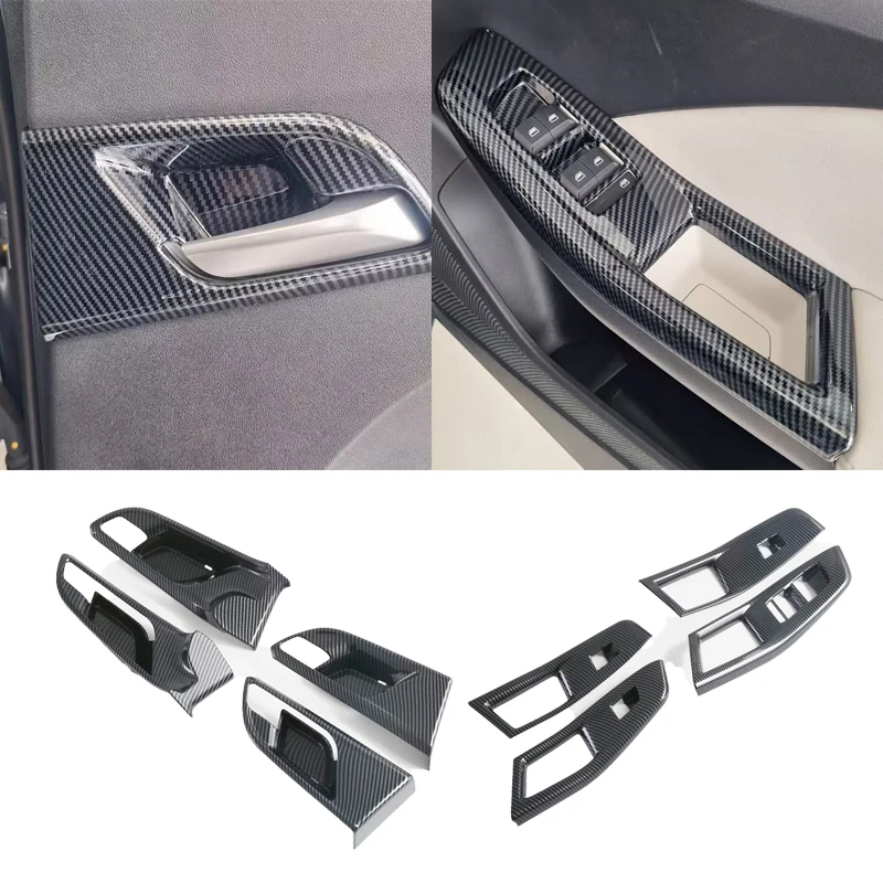 

LHD RHD for MG3 Hybrid 2024 2025 ABS Carbon Fiber Inner Accessories Window Switch Lift Cover Inner Door Bowl Sticker Frame