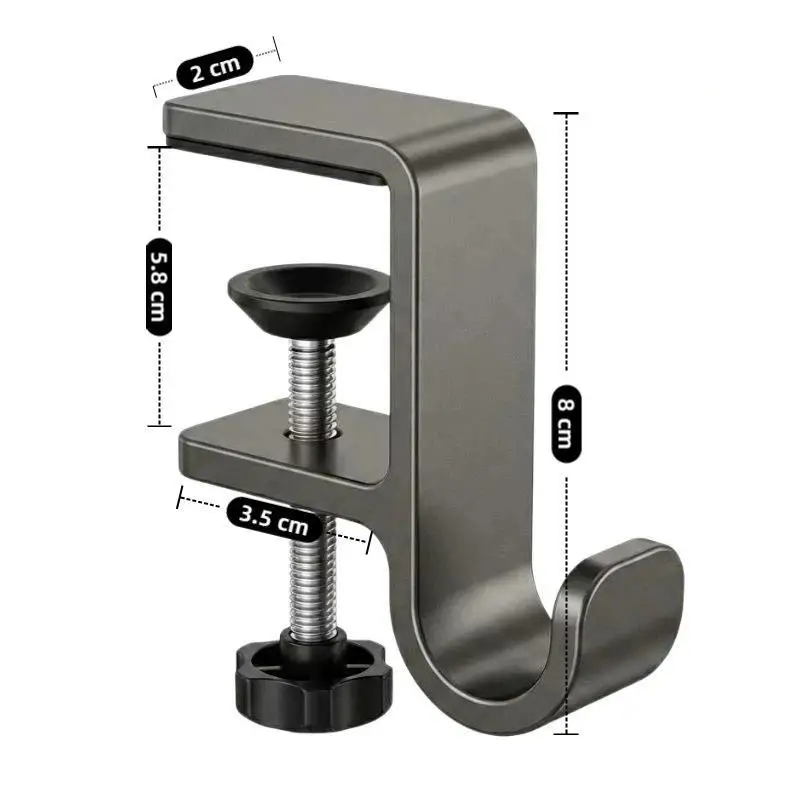 Adjustable Desk Edge Hook Punch-free Hanging Bag Hanger Removable Handbag Holders Adjustable Bag Hanger