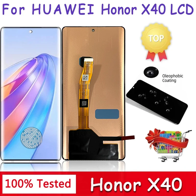 

Новинка 6,67, ЖК-дисплей для Huawei Honor X40, сенсорная панель, дигитайзер для HonorX40 X 40, фото, ЖК-дисплей с рамкой в сборе