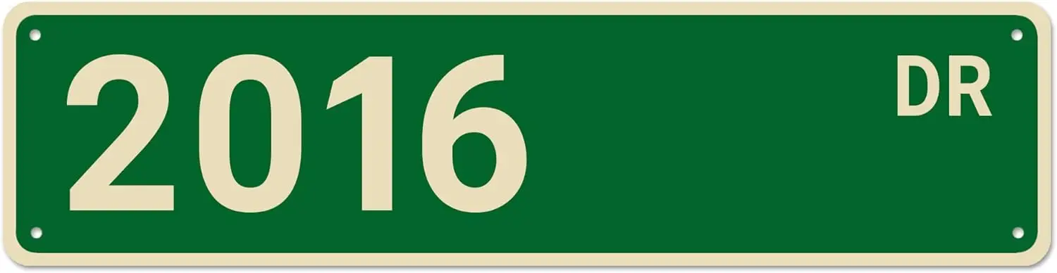 2016 Street Signs, 2016 Decor 2016 Sign Born in 2016 Birthday Gift, Wall Decor for Home/Bedroom/Man Cave, Quality Metal Signs 16