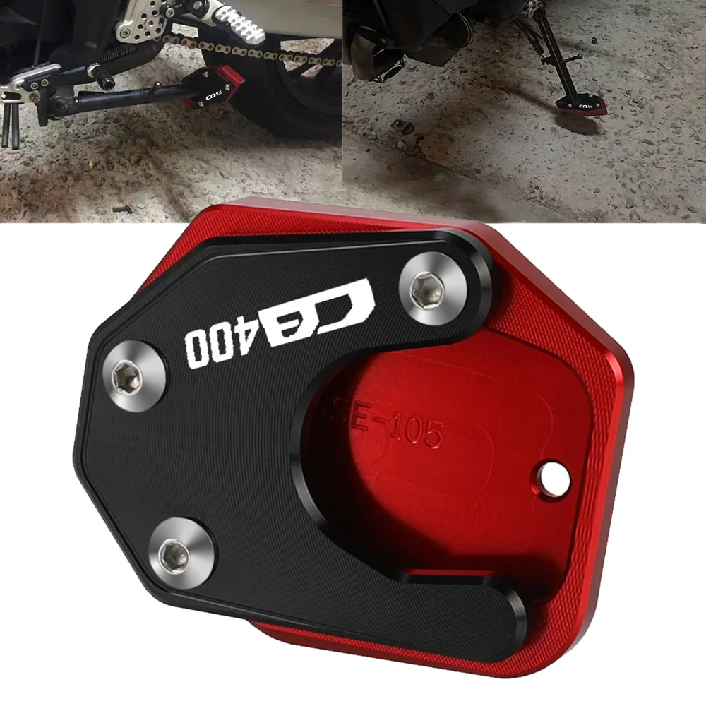 For HONDA CB 400 CB400 2008 2009 2010 2011 2012 Motorcycle Kickstand Foot Side Stand Extension Pad Support Plate Enlarge Stand