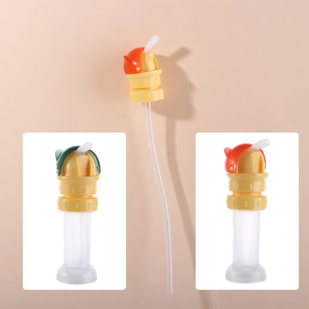 Lid With Straw Twist Cover Cap Silicone Straw Baby Water Bottle Cap Feeding  Drinkware Drinking Tube Bottle Replacement Lid