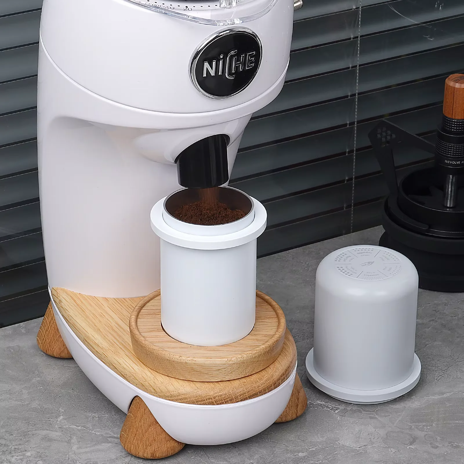 IKAPE Espresso Dosing Cup, Coffee Dosage Utensils, Compatible with All 51-58MM Portafilters, Barista Accessories