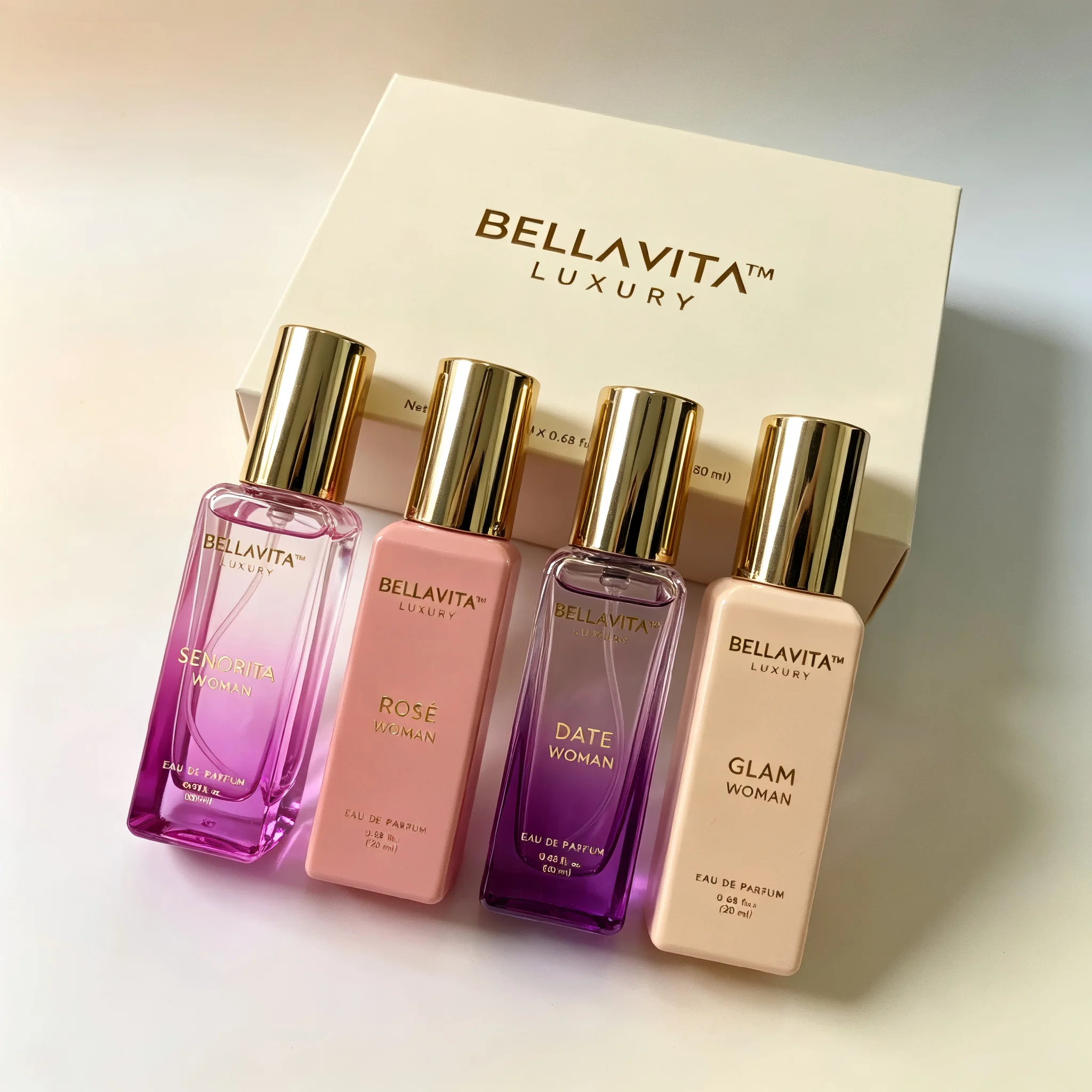 

Bellavita Luxury 4 Pcs Women's Perfume Gift Set 80ml 2.71oz, Diverse Floral Sweet Fragrance Collection Gift For Her