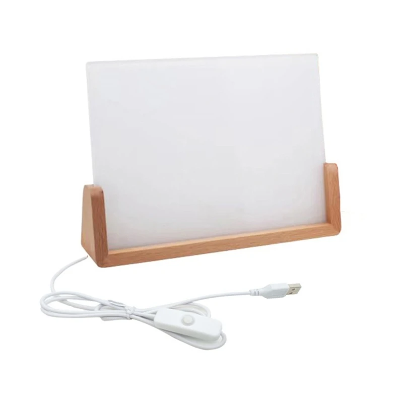 Acrylic Picture Frame for Sublimation with LED Light Stand Heat Press Photo Frame for Photography Enthusiasts Gift