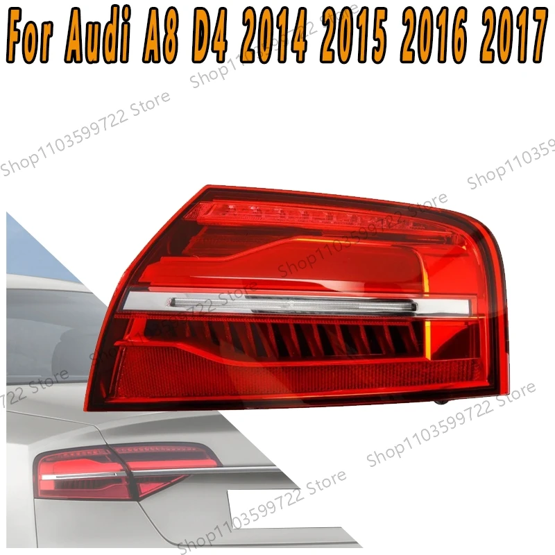 For Audi A8 D4 2014 2015 2016 2017 LED Taillights Turn Lights Reverse Lights Brake Lights Driving Lights Warning Lights