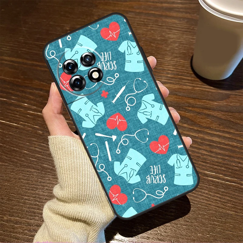 ممرضة الصحة الطبية القلب ل OnePlus 13 12 11 10 9 Pro 10T 12R 13R 13s حافظة ل OnePlus Nord 5 CE 2 3 4 Lite N20 N30 #2