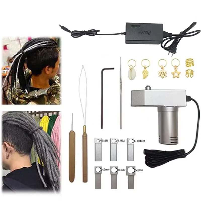 

Портативная автоматическая машина для плетения волос, электрический инструмент для укладки волос, быстрая плетение для DIY дредов, салон плетения волос Professio