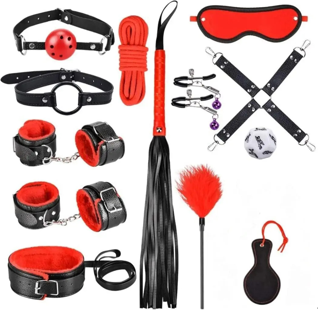 

13 PCS SM Bondage Set, Sex Toys, Extreme Sex, BDSM Bondage Sex Set, Couples Erotic Toys, SM Sex Toys with Handcuffs, Ankle Mask