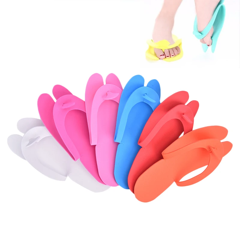 12 Pairs Disposable Foam Slippers Salon Spa Pedicure Sandals Foam Slippper   Shoes