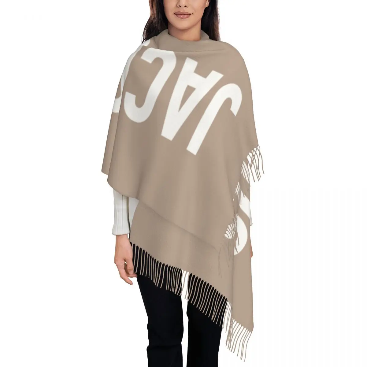 Luxury Letter Print Scarf for Womens Winter Warm Shawl Wrap Jacquemu Long Large Shawl Scarf Ladies