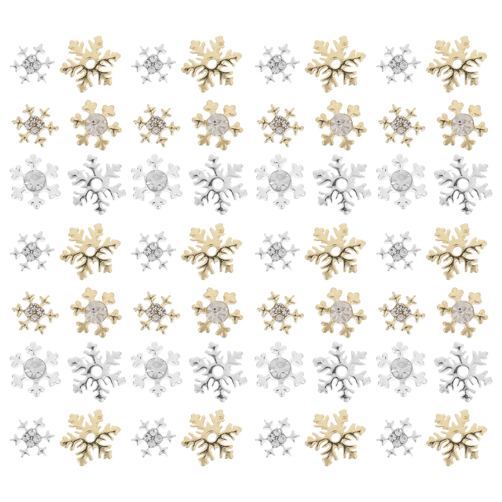 

60 шт., подвески в виде снежинок для дизайна ногтей, блестящие декоративные подвески для ногтей для DIY, рождественский маникюр, принадлежности для украшения ногтей