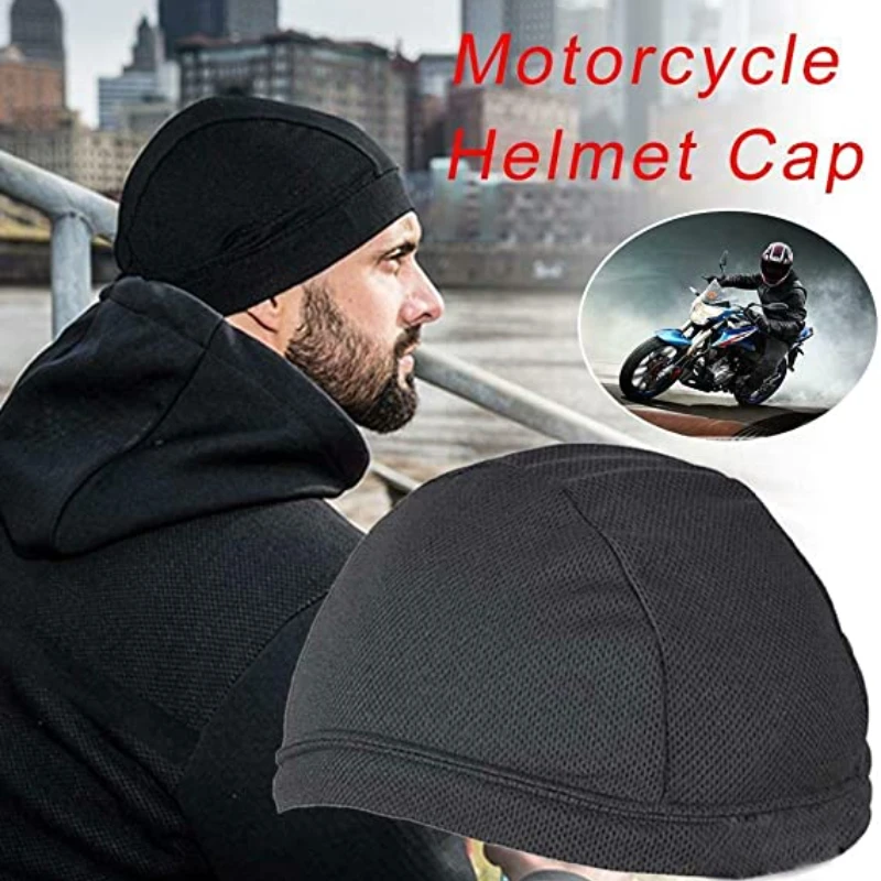 

Helmet Hat Sweat Inner Cooling Cap Motorcycle Accessories Wicking Breathable Skull Band Helmet Inner Liner Beanie Cap Moisture