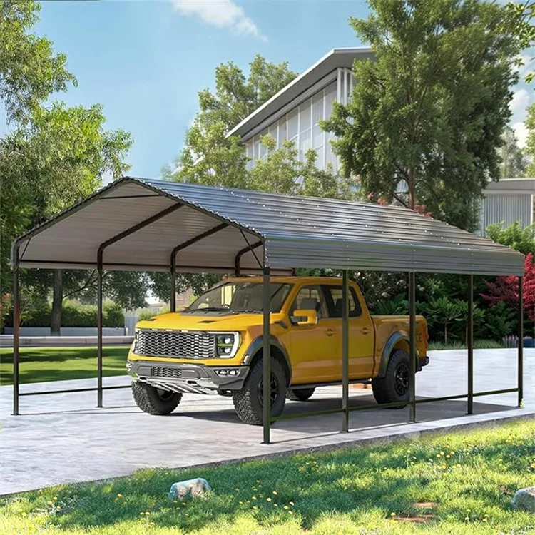 

Easily Assembled Steel Carport with Rot Proof Feature Metal Frame Material for Garages Canopies & Carports
