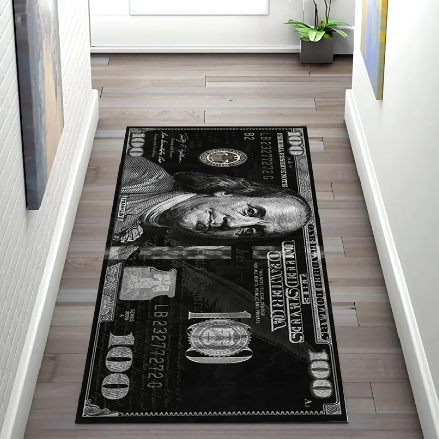 Dollar Rug Money Rug Kitchen Rug Runner Rug Kitchen Runner Rug Dollar Runner Rugs Money Runner Rug Funny Rug Runner Rugs