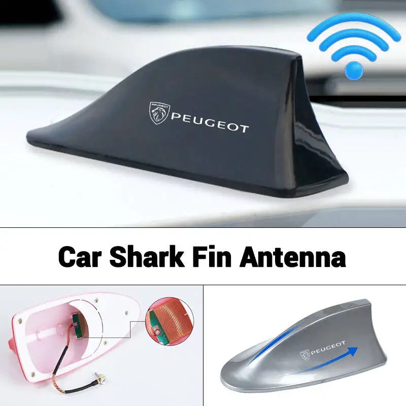 Car Interior Accessories Roof Top Mount Shark Shape Fin Antenna Radio Signal Aerial For Peugeot 308 3008 206 307 207 208 407 508