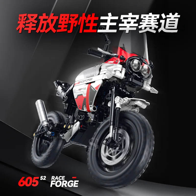 New 1:8 XDiavel s Classic City Racing Motorcycle Building Blocks Sets MOC Desertx Motorbike Bricks Toys Kids Gifts for Boys