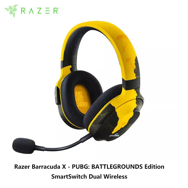 Razer Barracuda X PUBG: BATTLEGROUNDS Edition SmartSwitch Dual Wireless Multi-platform Gaming and Mobile Headset 2.4G+Bluetooth