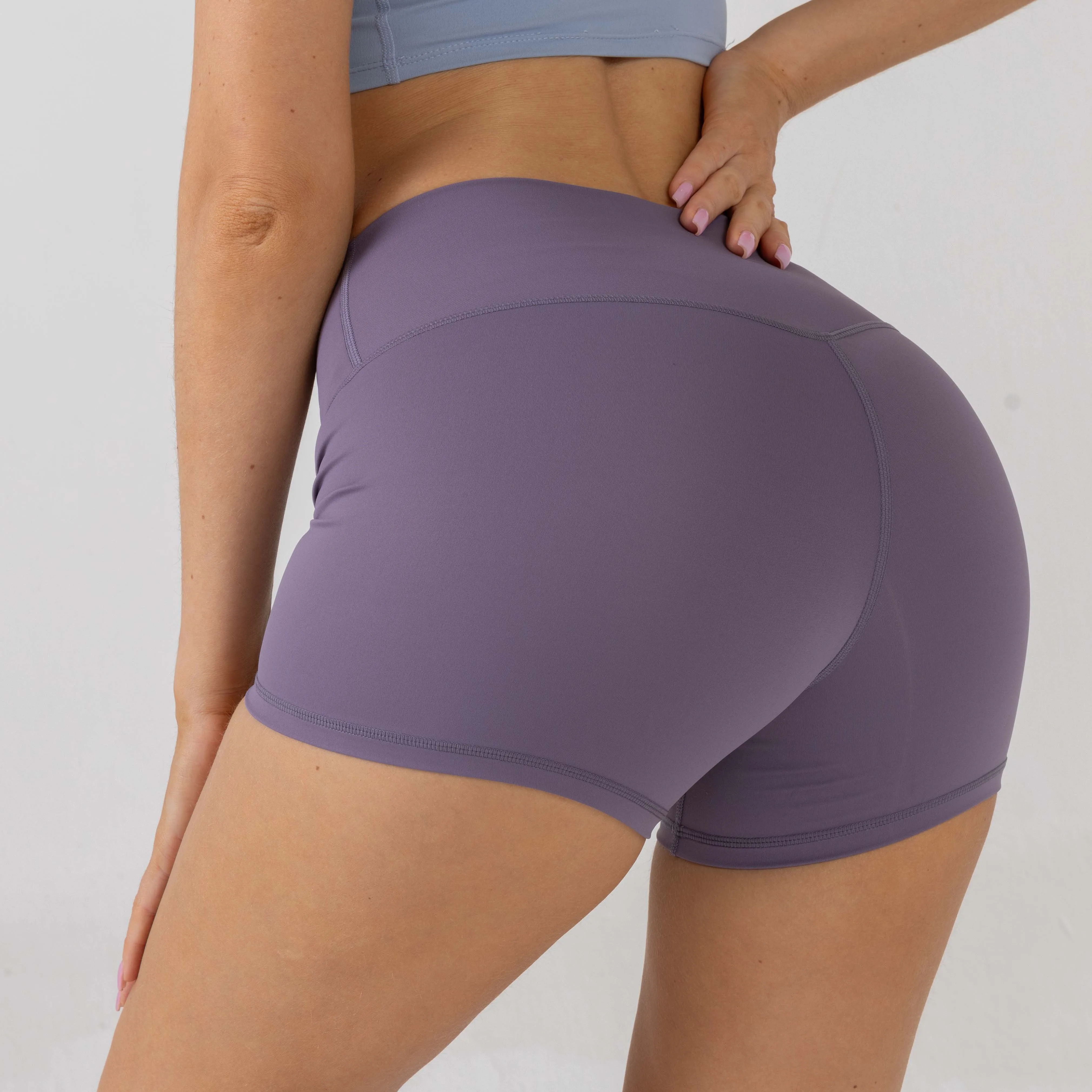 Yoga Shorts Women Fitness Sports Running Cycling Breathable Leggings Low Waisted Solid Color Short Lift Butt Pants Sportswear