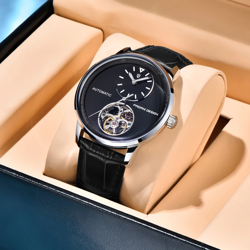 PAGANI DESIGN Men's Watch New Tourbillon Skeleton Luxury Top Mechanical Watch For Men Stainless Steel AR Sapphire Crystal  Watch