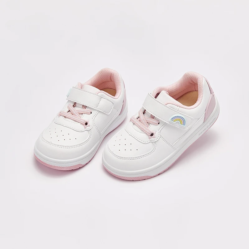 Dave Bella Kids Children Casual Sneakers Non-slip Wear-resistant Girl Boy Board Shoes White kid Sport Footwear DB3240702