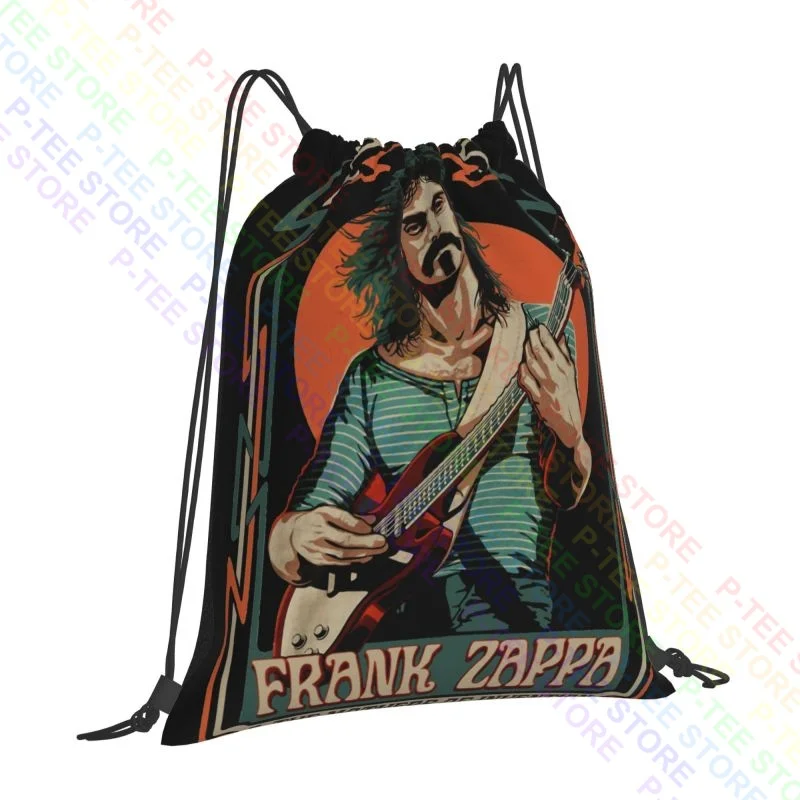 Frank Zappa Illustration Drawstring Bags Gym Bag Cute Foldable Sports Style Outdoor Running