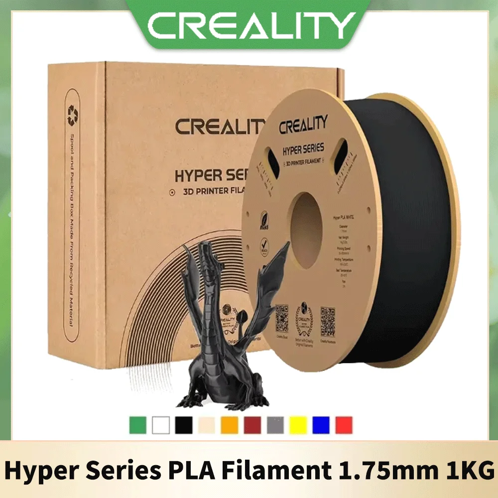 Creality Hyper Series PLA Filament 1.75mm 1KG Multiple Colors High Precision High Speed Printing 30-600mm/s 3D Printer Materials