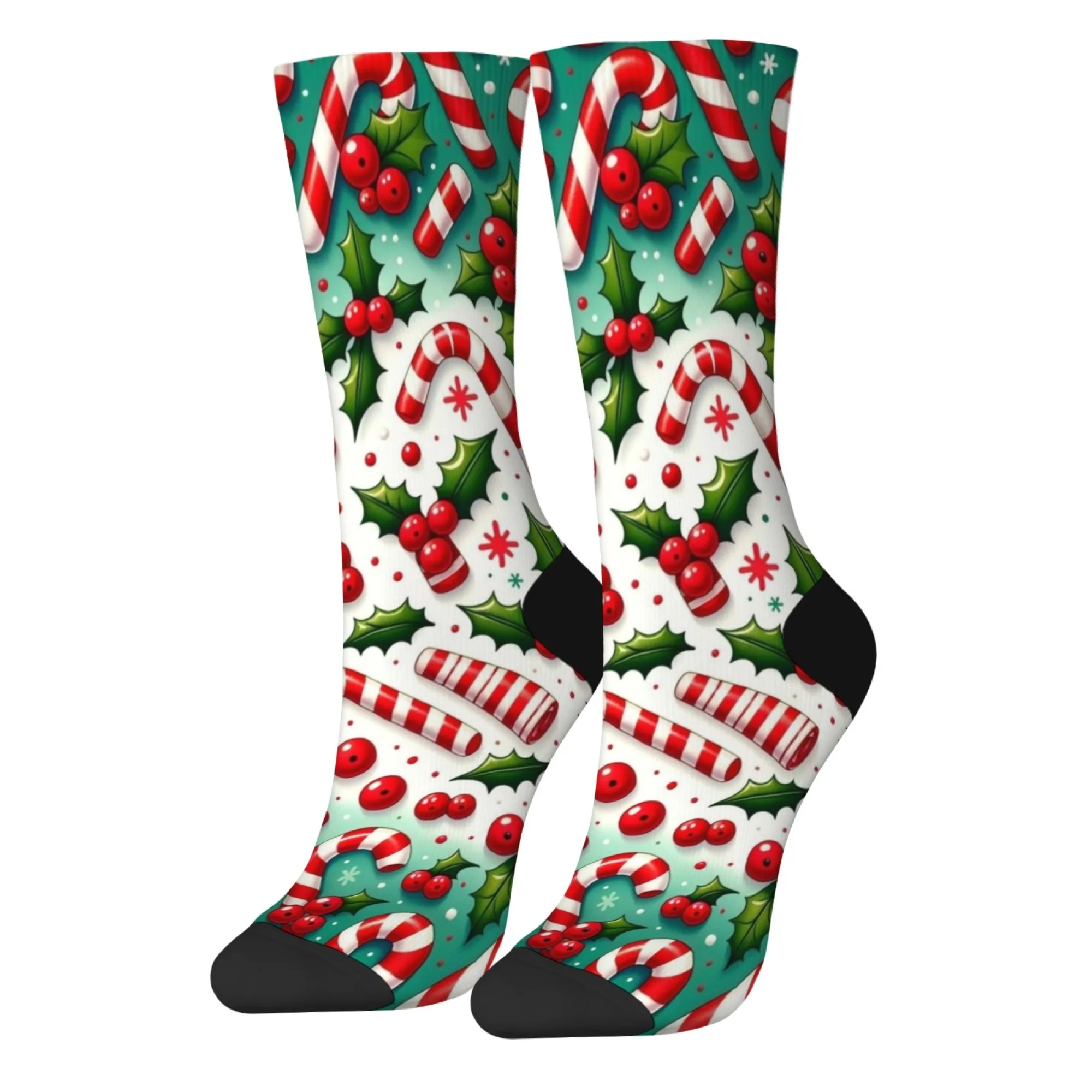 Neuheit lustige fröhliche Socken Weihnachtselemente Cartoon süße Socken Unisex bequeme warme rutschfeste Freizeitsocken lustige Weihnachtsgeschenke