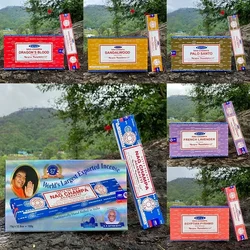 5BOX NAG Champa incense sticks Indian Satya Incense Collection Handmade Sticks Six Flavors Refreshing Aromas for Meditation