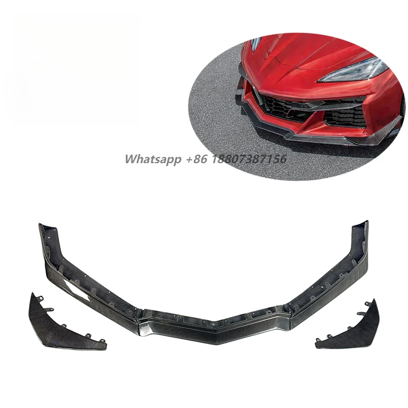 

New Arrival OEM Style Carbon Fiber Front Bumper Lip With Splitter for Corvette C8 Z06 2020 to 2024