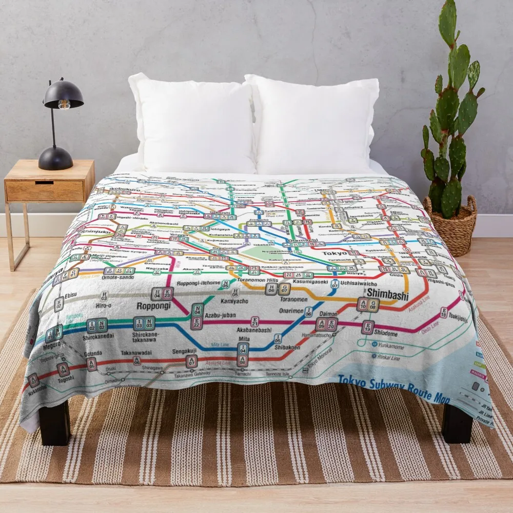 

Tokyo subway Throw Blanket