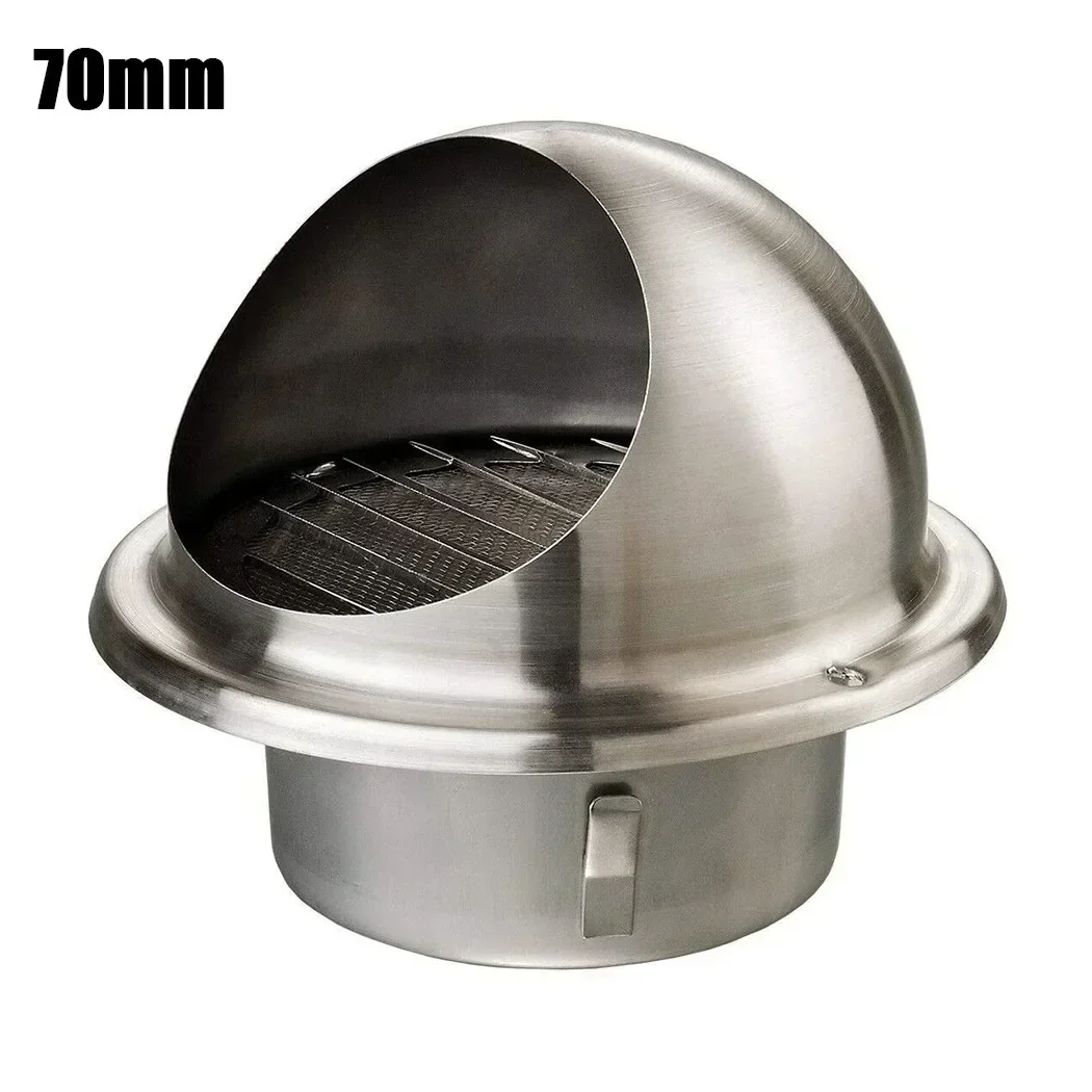 

External Air Vent Grille Extractor Home Improvement Kitchen Fans Outlet Vent Wall Bathroom Vents Brushed Round