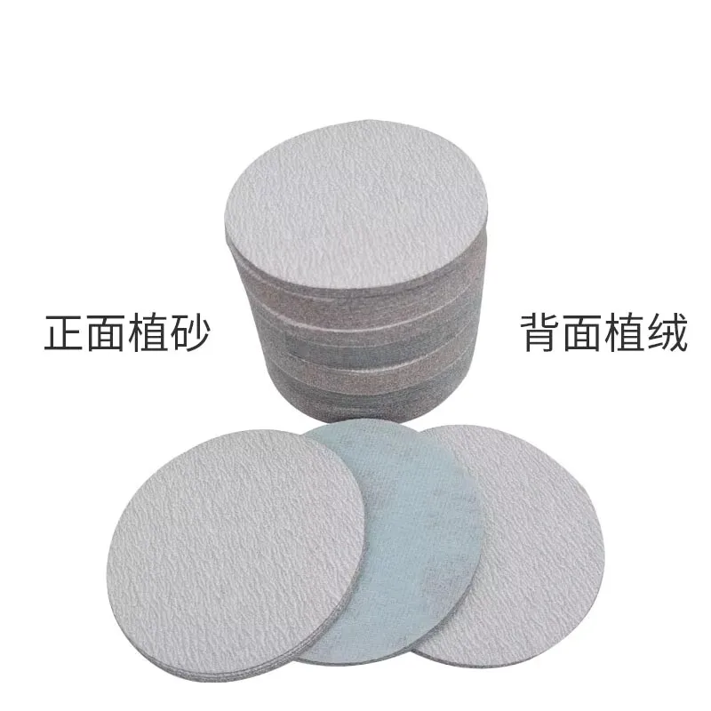 

5 Inch 125mm White Round Dry Scrub Sandpaper Disk Sand Sheets Grit 60-600 Hook Loop Sanding Disc for Polish 20pcs