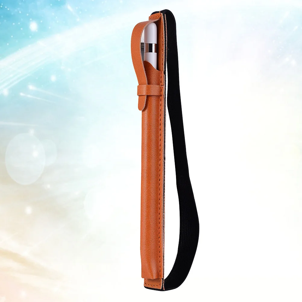 

Pencil Cover For Pencil Premium Pu Stylus Pen Case Scratch Resistant Travel Holder Clip For Light Brown
