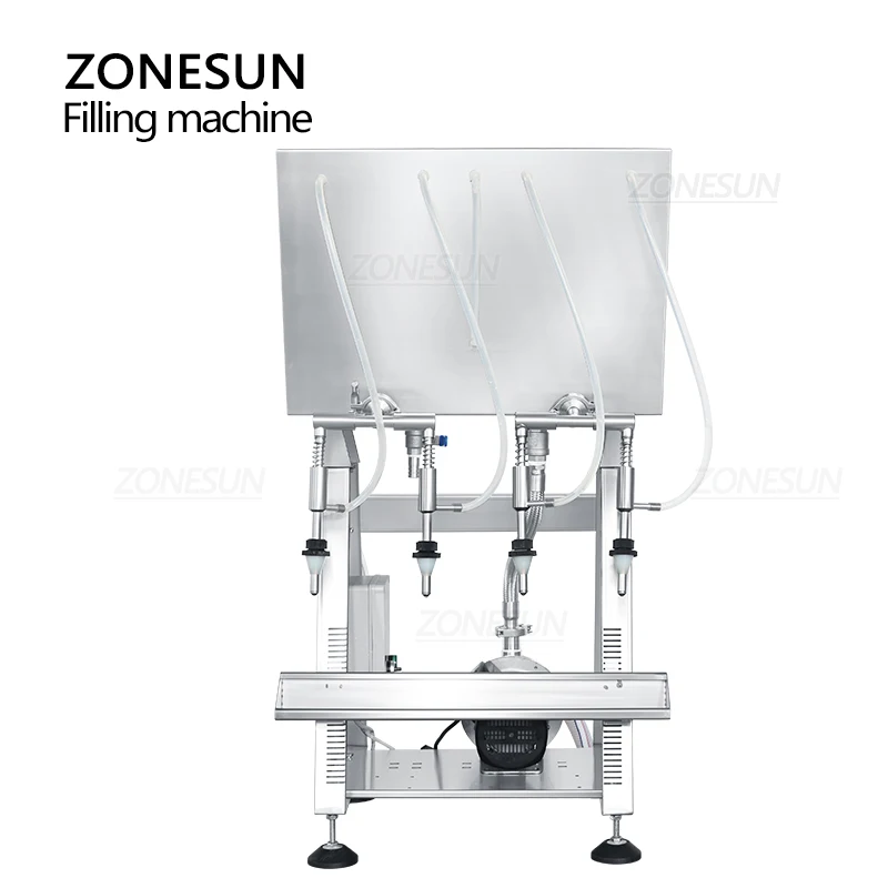 ZONESUN Red Wine Filling Machine Olive Oil Juice Water Bottle Packaging Equipment Feeding Pump ZS-RWGFP4