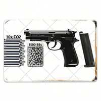 Beretta 92FS CO2 BB Pistol Airgun Set Metal .177 Caliber Realistic Recoil High-Speed Shooting Practice Gift