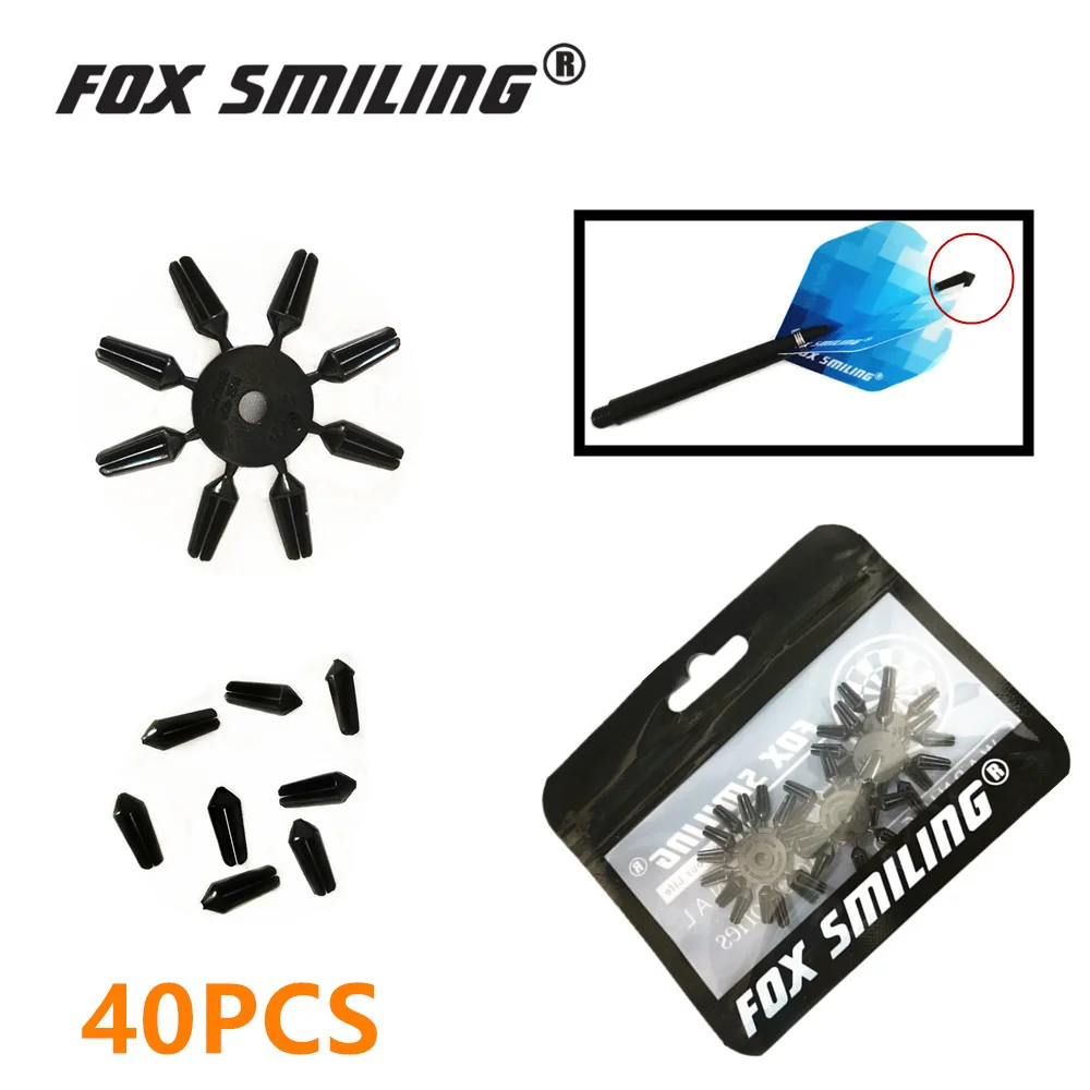 Fox Smiling 40PCS Nylon Dart Flights Wings Protector Tail Savers Accessories, 1 Set Is 8pcs