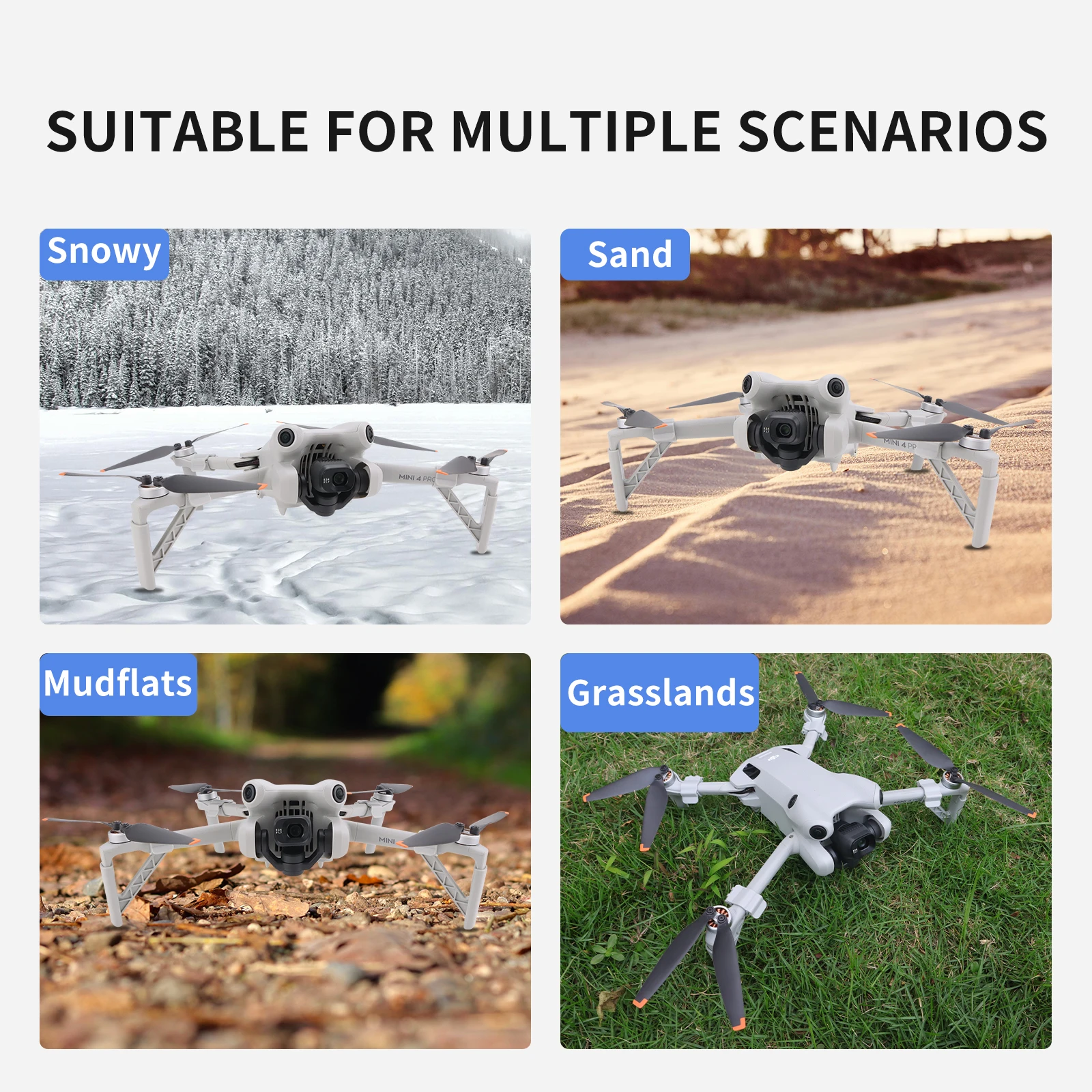 Landing Gear For DJI Mini 4 Pro Extension Support Legs Extender Protector Stand Tripod Heightened Drone Accessories