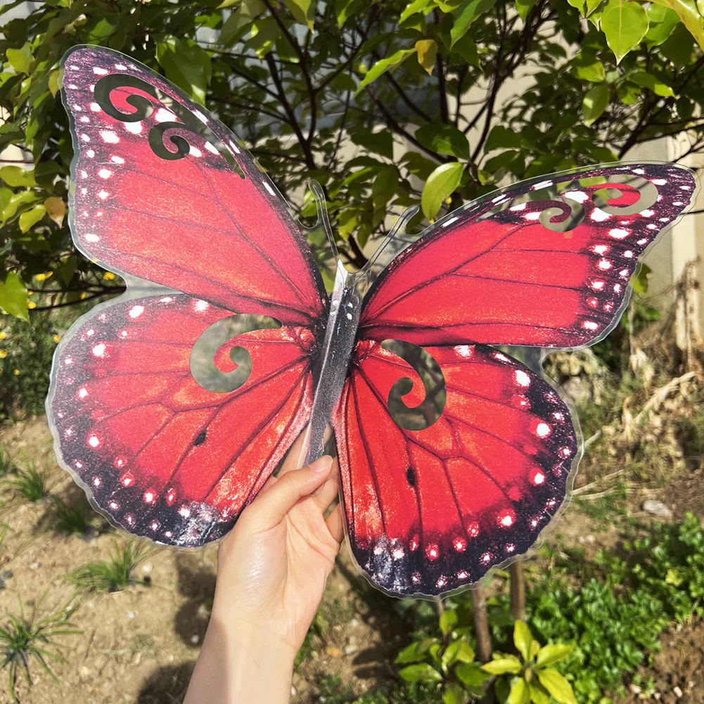 40cm Color Big Butterfly 3D Wall Sticker For Wedding Decoration Home Festival Wallpaper Living Room Bedroom Butterflies Stickers